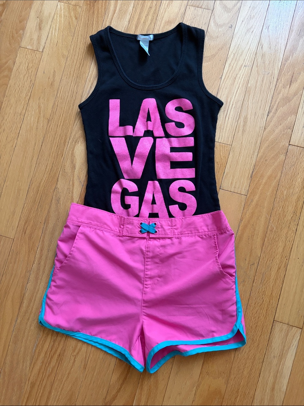 Juicy Couture Black Tank with Hot Pink LAS VEGAS Graphic